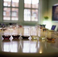 Stemless wine glasses from Riedel